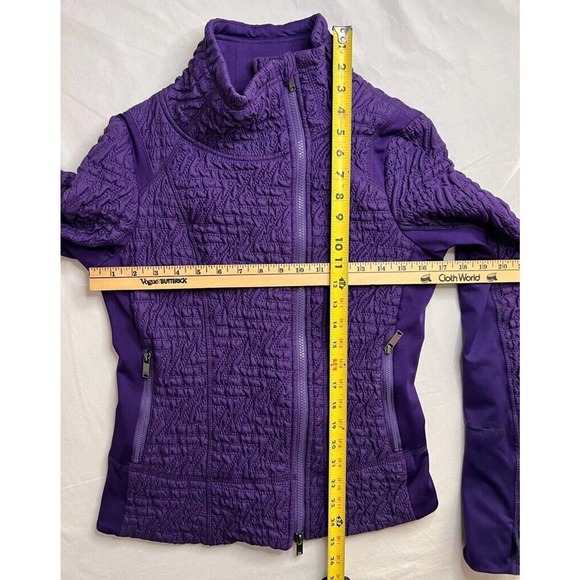 Zella Softshell Jacket Women's S Purple Nylon Waist Length‎ Pockets Mock Neck - Picture 4 of 11